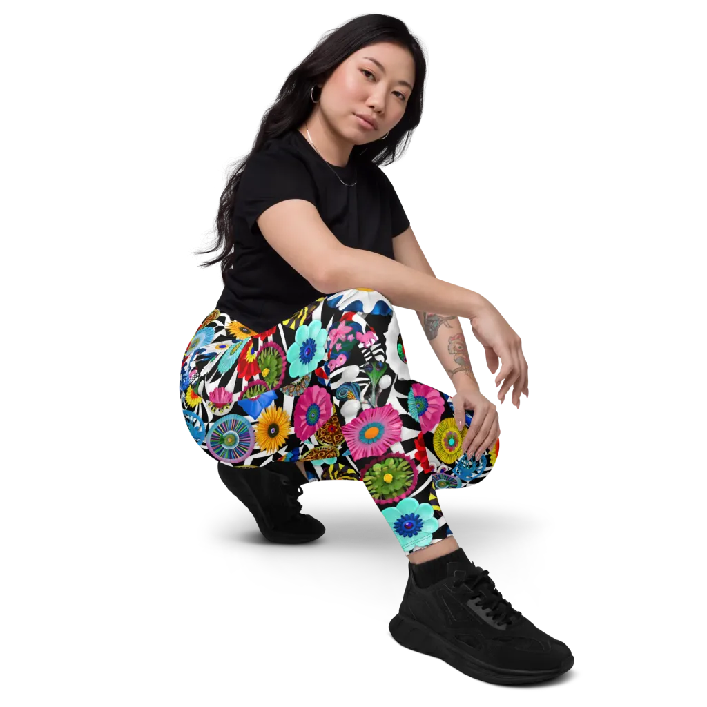 Chromatic Carnival on Leggings with Pockets — Right Front