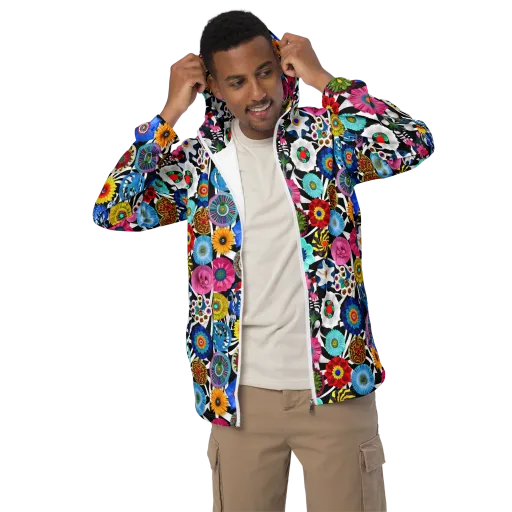 Chromatic Carnival on a Men's Windbreaker