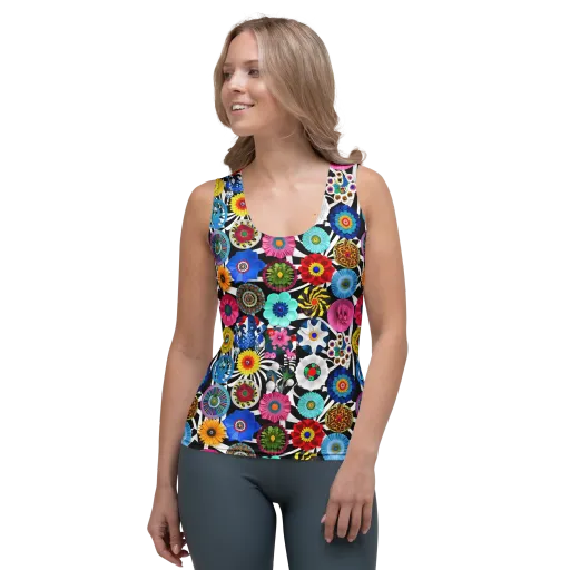 Chromatic Carnival on a Women's Tank Top