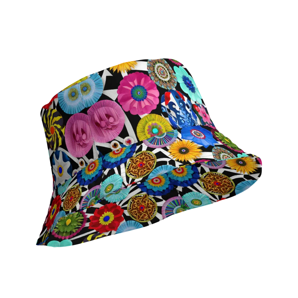 Chromatic Carnival on Reversible Bucket Hat — Product details Outside