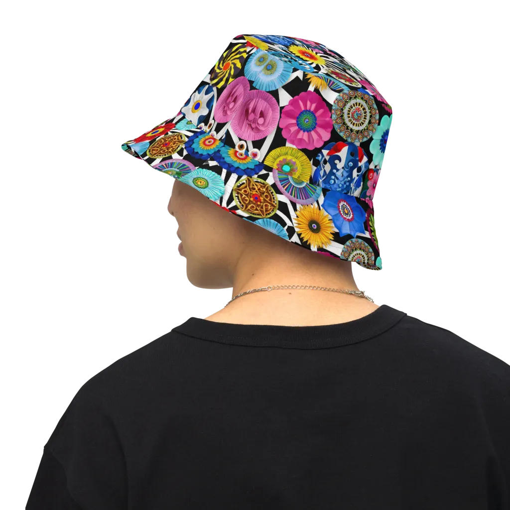 Chromatic Carnival on Reversible Bucket Hat — Back Inside
