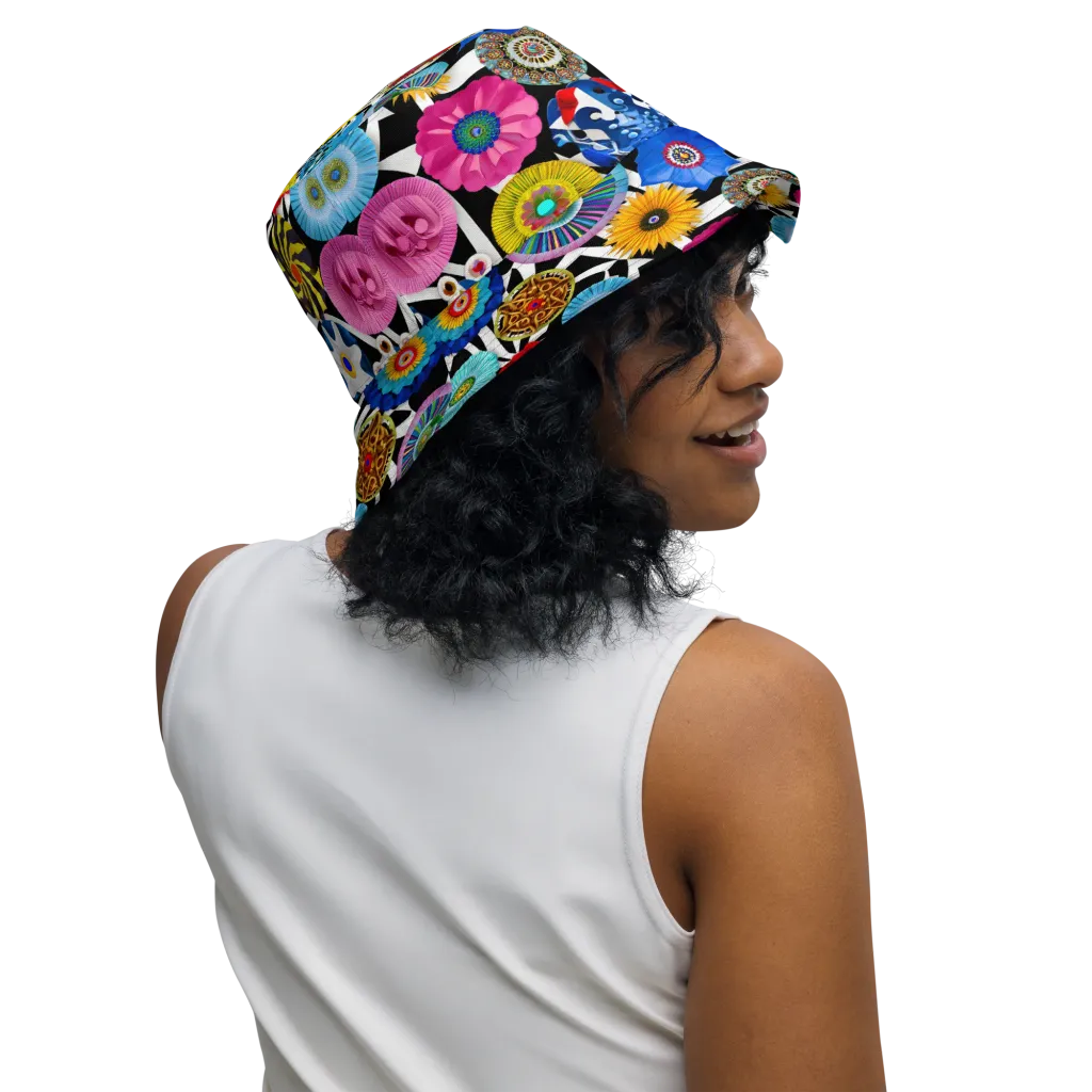 Chromatic Carnival on Reversible Bucket Hat — Right Outside