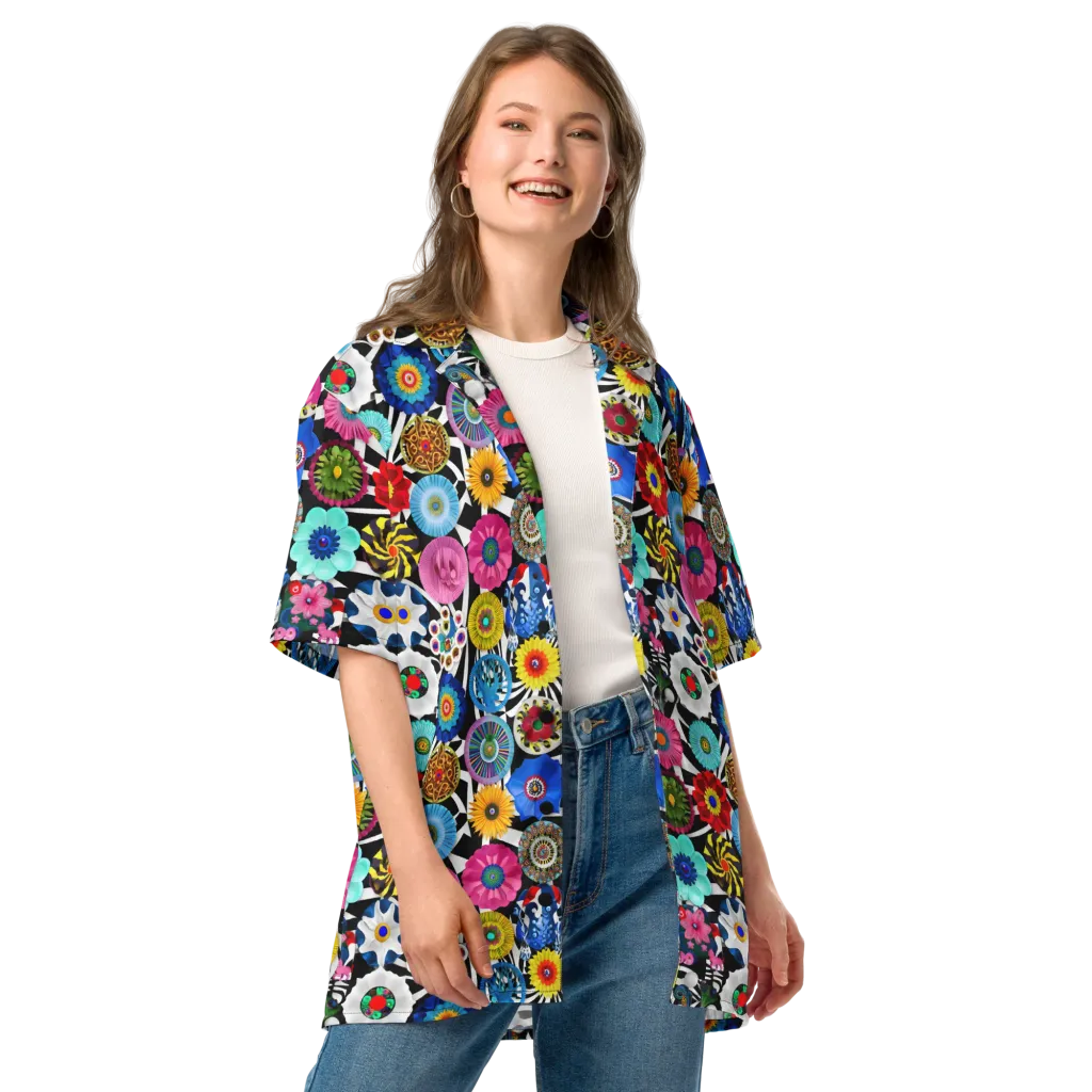 Chromatic Carnival on Button Shirt — Front