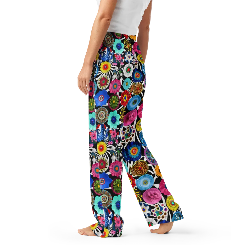 Chromatic Carnival on Women's Pajama Pants — Left