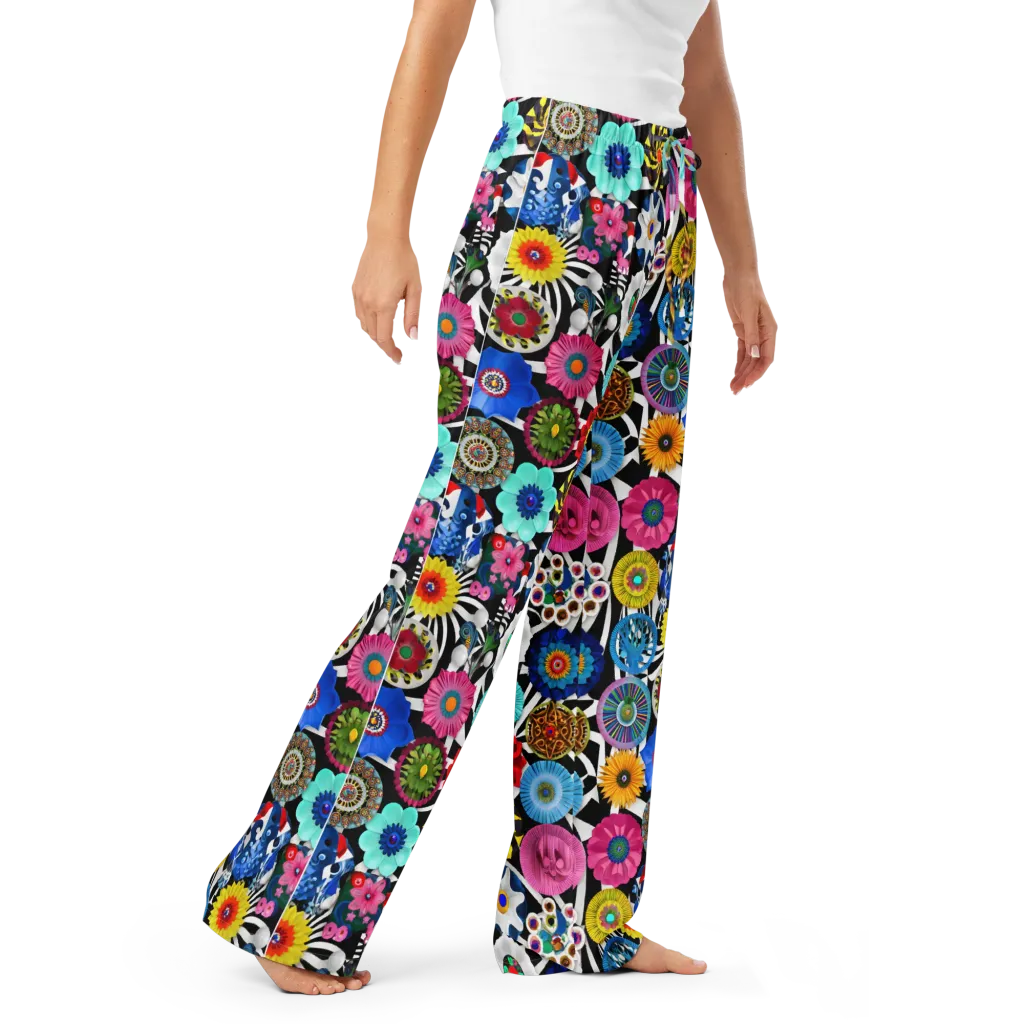 Chromatic Carnival on Women's Pajama Pants — Right Front