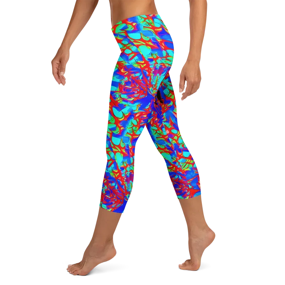 Sonic Prism on Capri Leggings — Left
