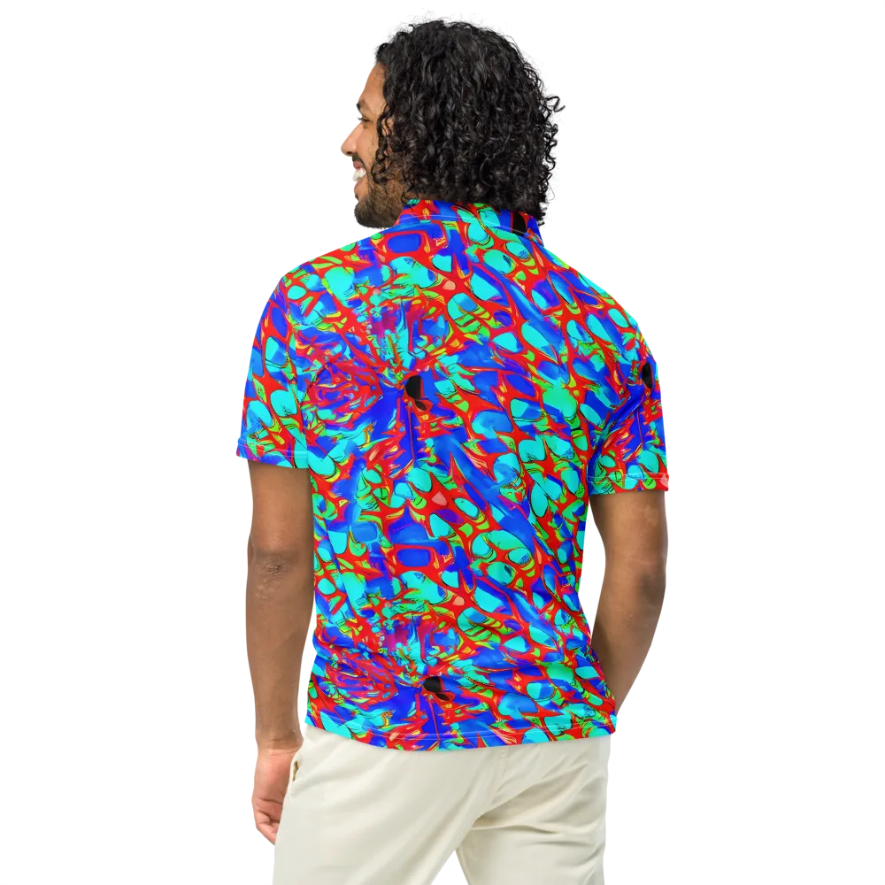 Sonic Prism on Men's Slim Fit Polo Shirt — Back
