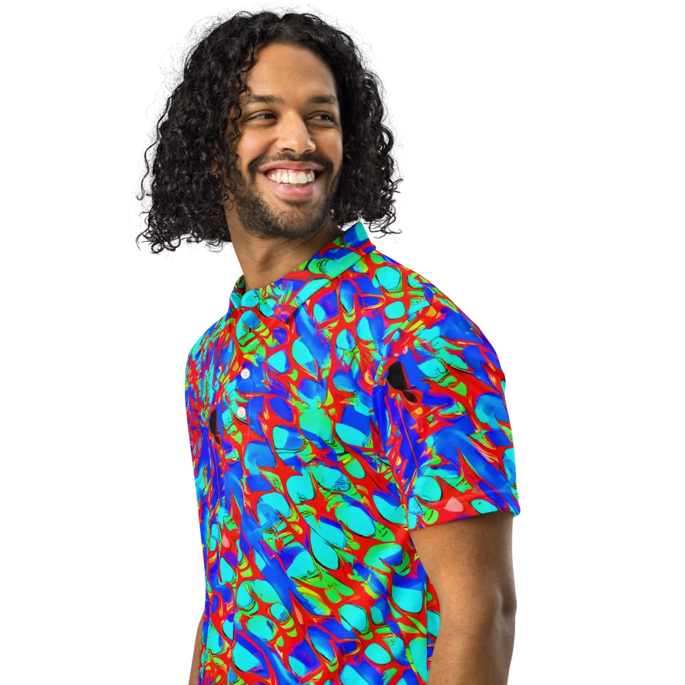 Sonic Prism on Men's Slim Fit Polo Shirt — Left Front