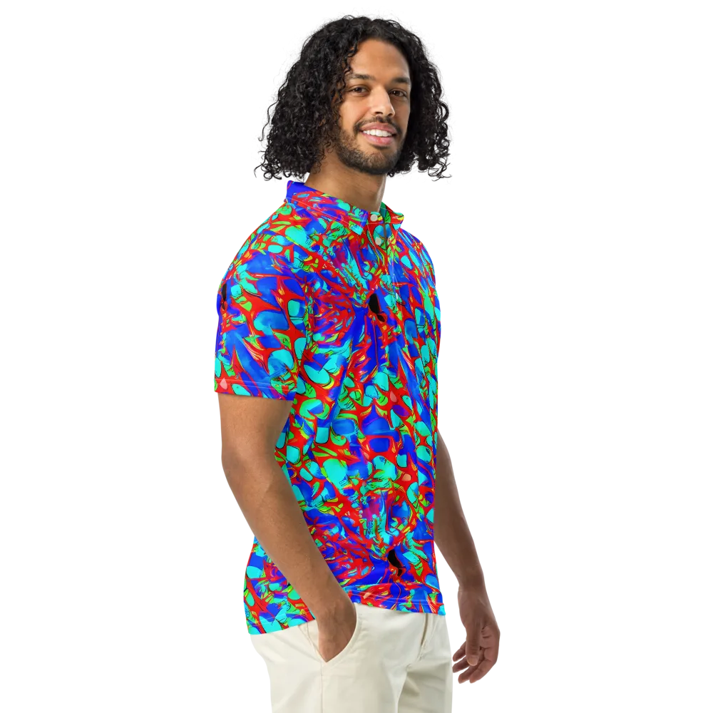 Sonic Prism on Men's Slim Fit Polo Shirt — Right Front
