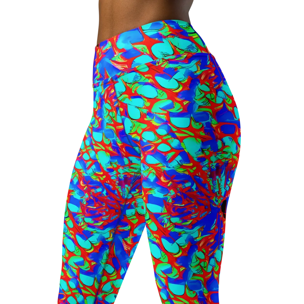 Sonic Prism on Yoga Leggings — Left Front