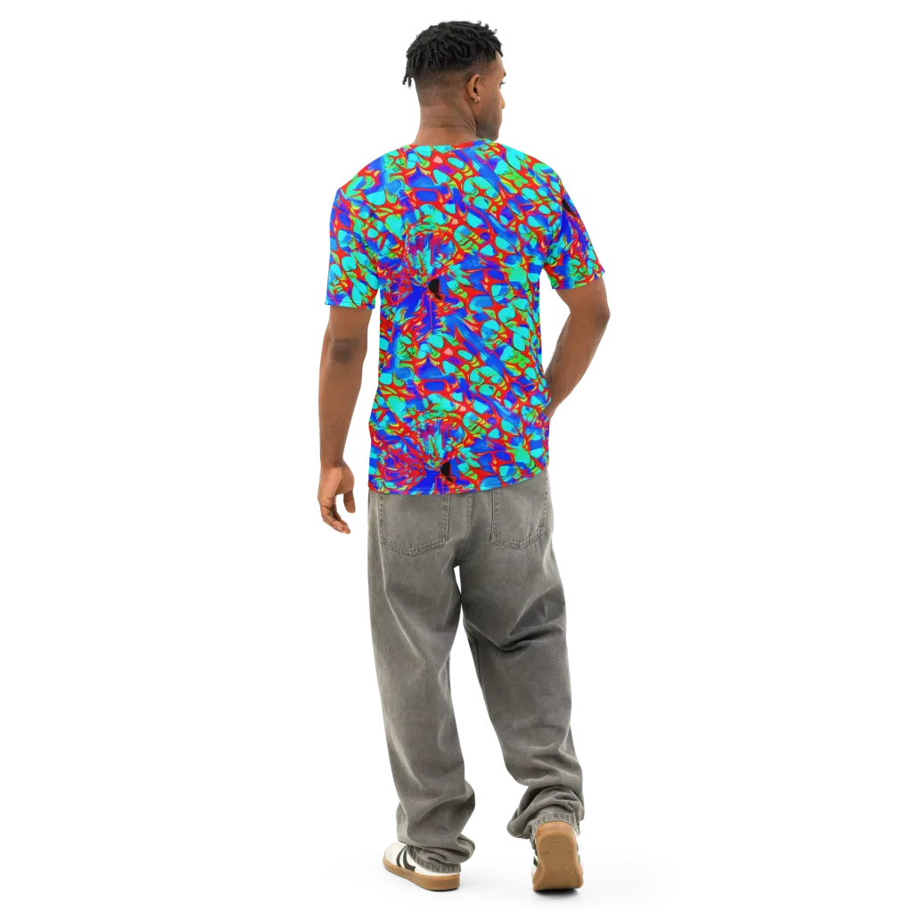 Sonic Prism on Men's Cotton Crew Neck T-Shirt — Back