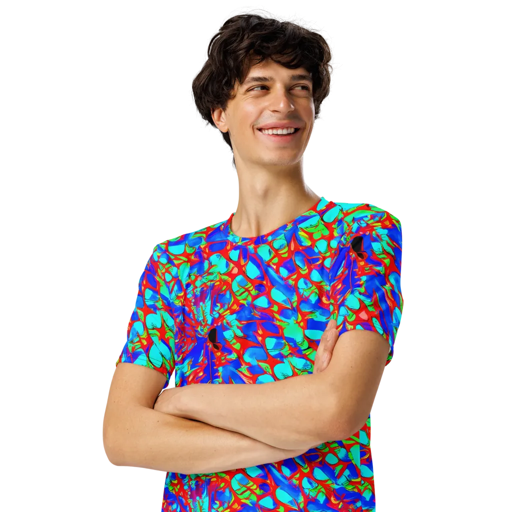 Sonic Prism on Men's Crew Neck T-Shirt — Left Front