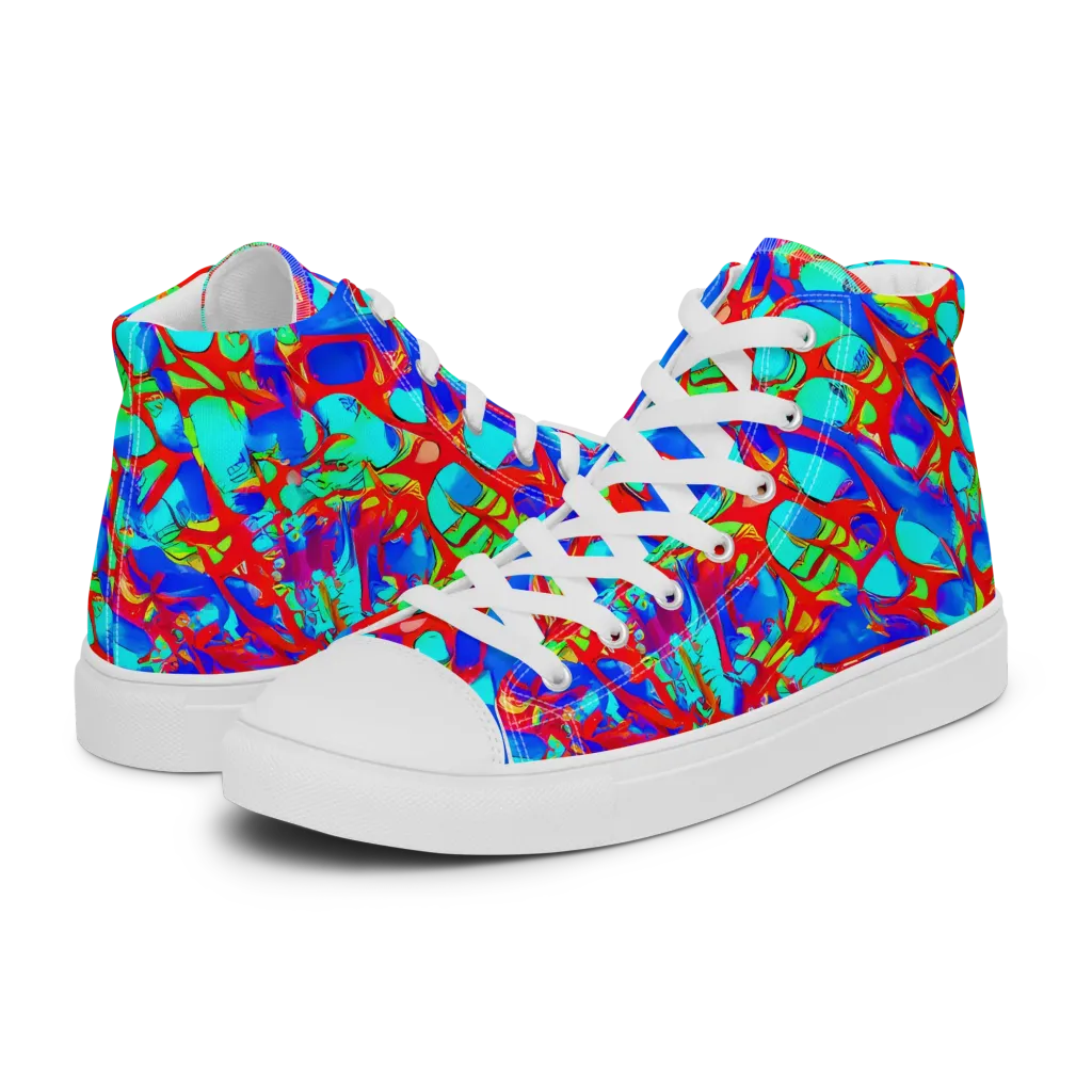Sonic Prism on Men's High Top Canvas Shoes — Left