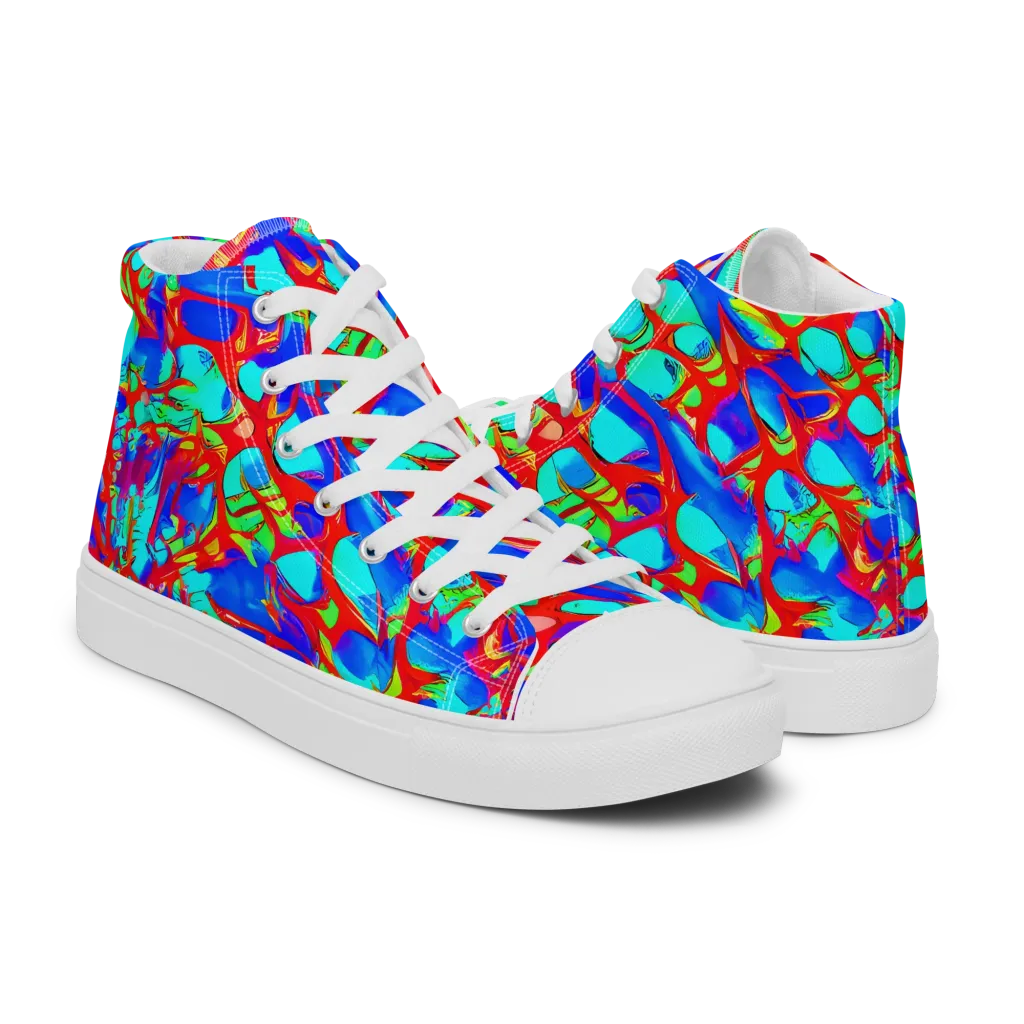 Sonic Prism on Men's High Top Canvas Shoes — Right
