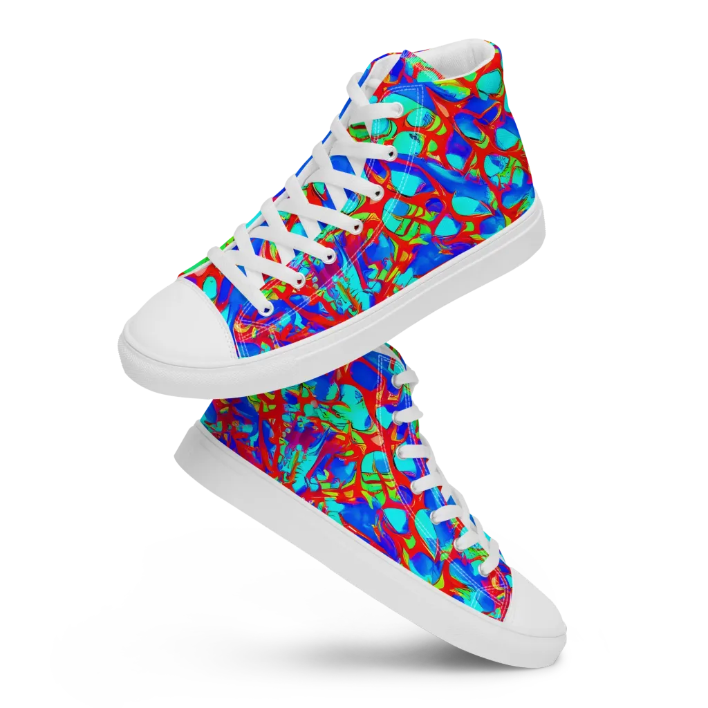 Sonic Prism on Men's High Top Canvas Shoes — Front