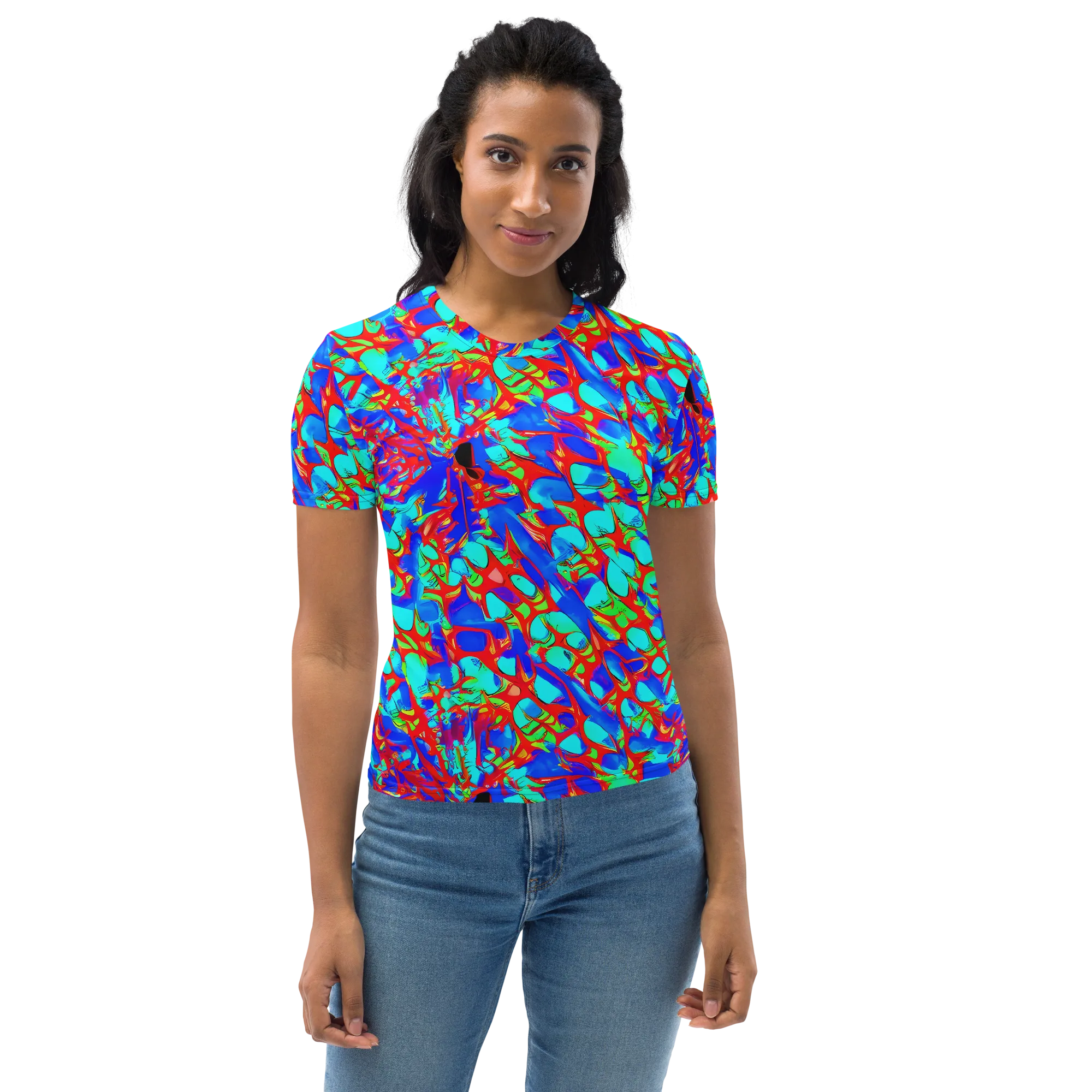 Sonic Prism on Women's Crew Neck T-Shirt — Front