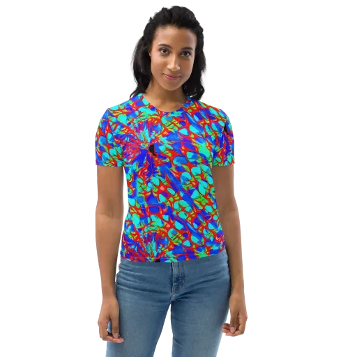 Sonic Prism on a Women's Crew Neck T-Shirt