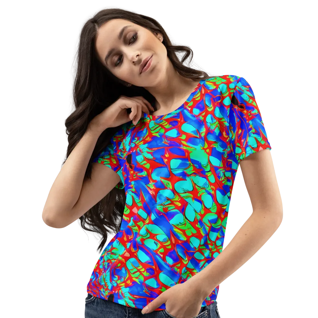 Sonic Prism on Women's Crew Neck T-Shirt — Left Front
