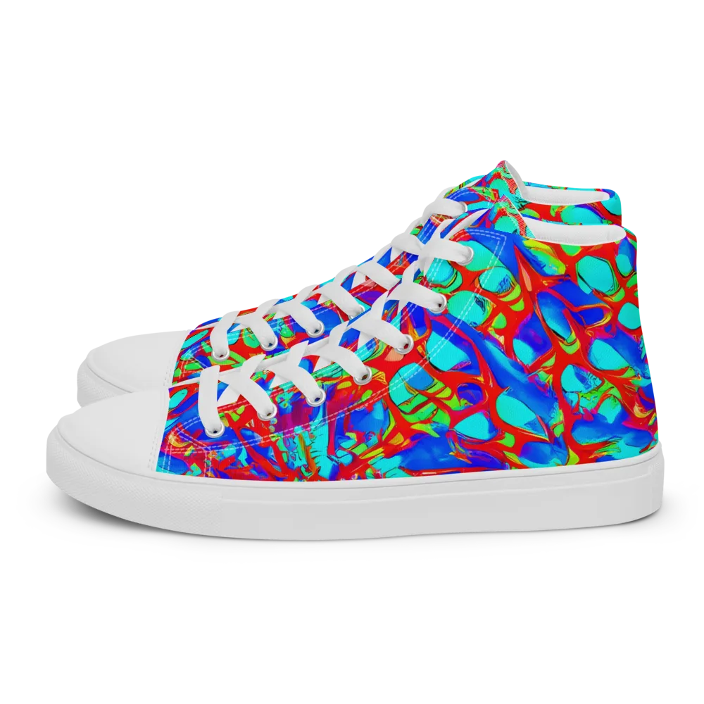 Sonic Prism on Women's High Top Canvas Shoes — Left