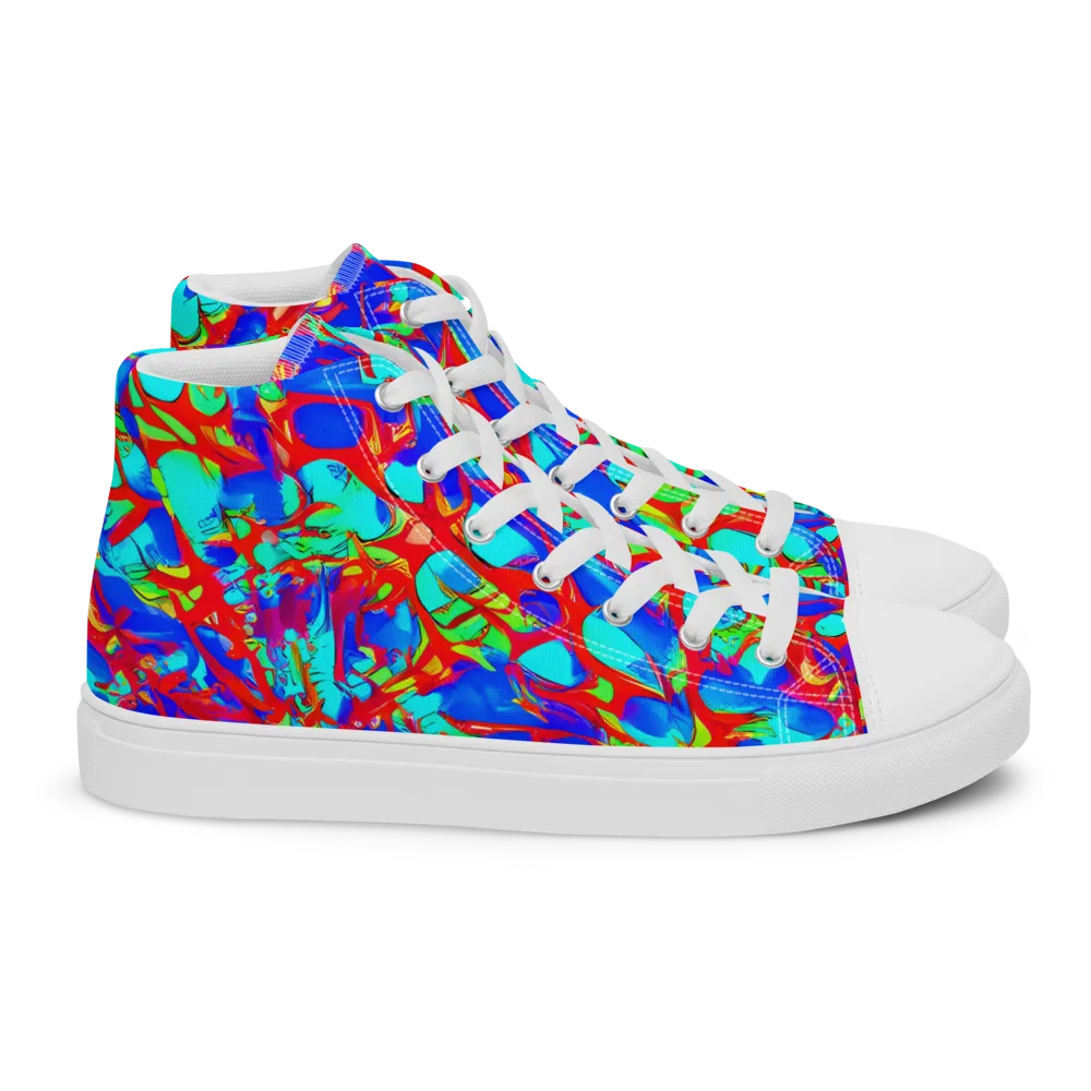 Sonic Prism on Women's High Top Canvas Shoes — Right