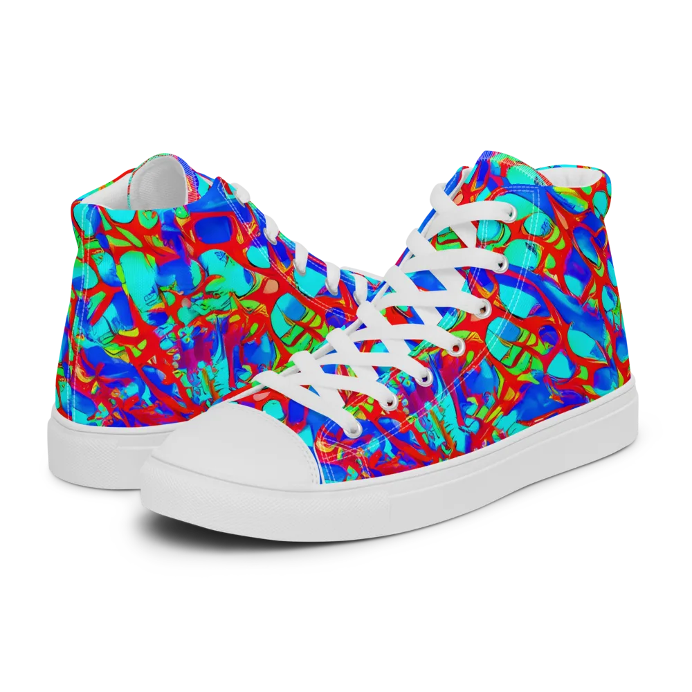 Sonic Prism on Women's High Top Canvas Shoes — Left