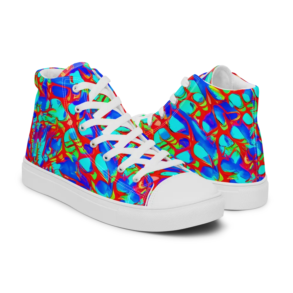 Sonic Prism on Women's High Top Canvas Shoes — Right