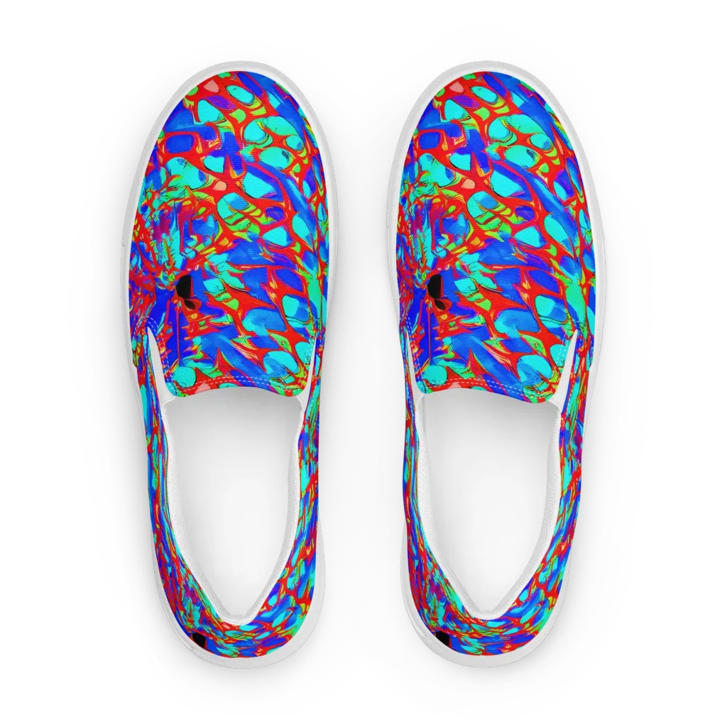 Sonic Prism on Men's Slip-On Canvas Shoes — Front