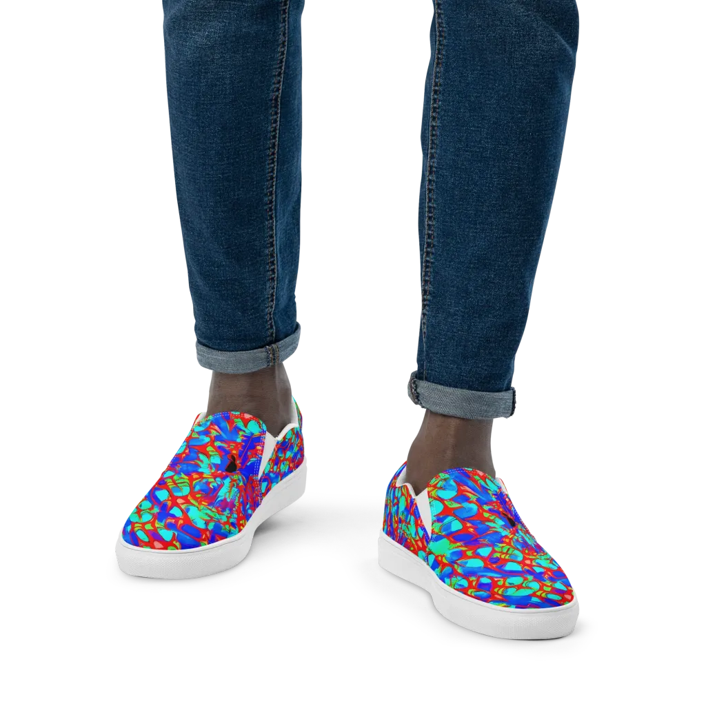 Sonic Prism on Men's Slip-On Canvas Shoes — Front