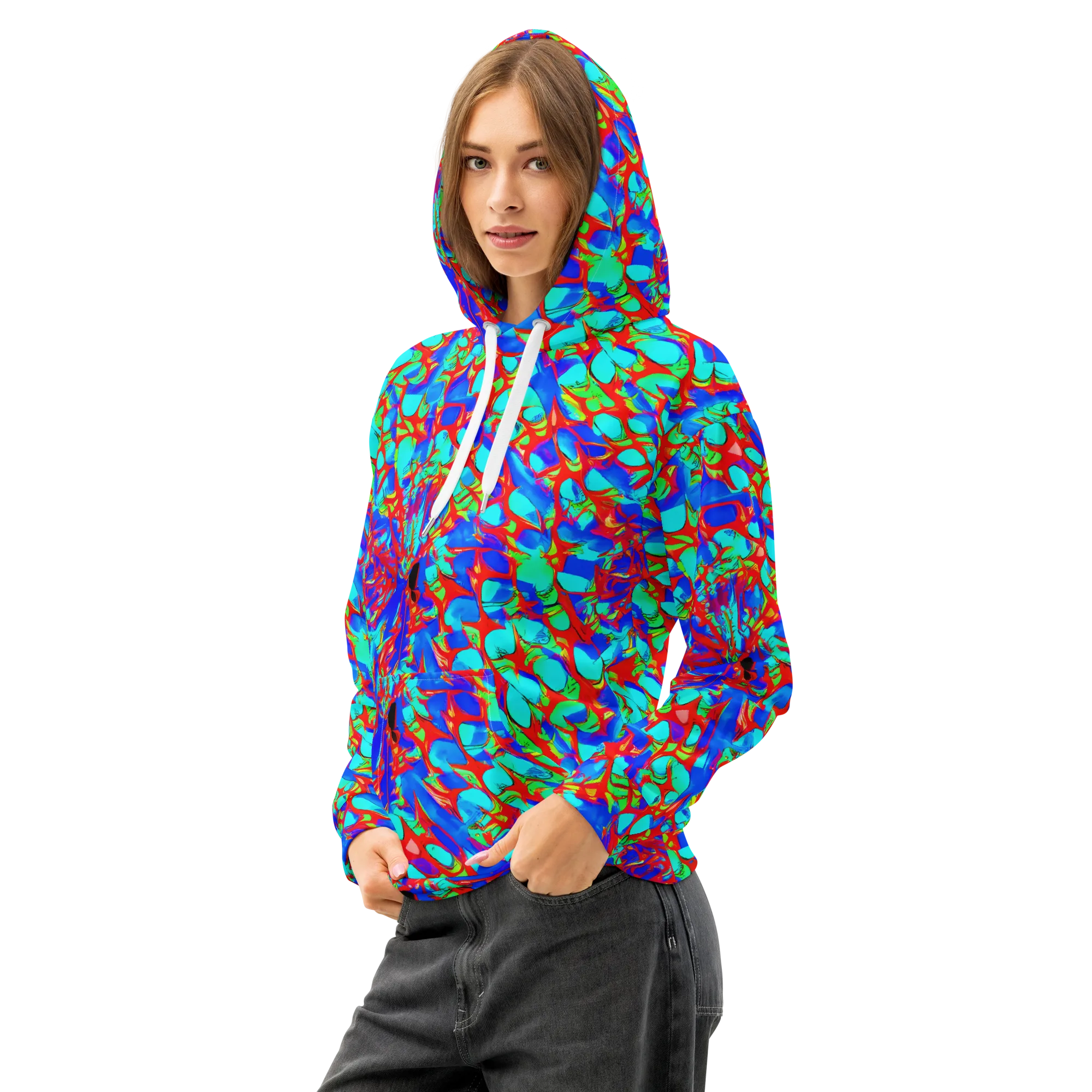 Sonic Prism on Cotton Hoodie — Left Front
