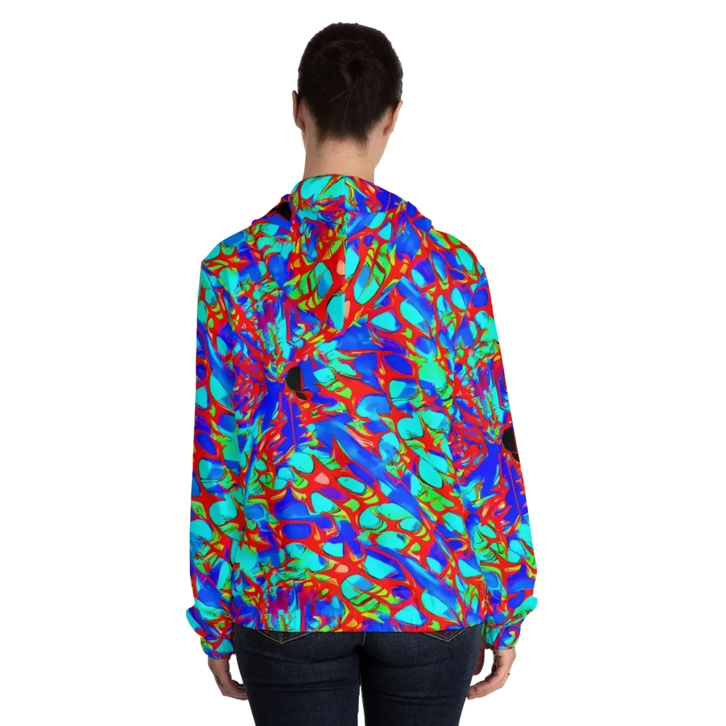 Sonic Prism on Women's Full-Zip Hoodie — Back On Person