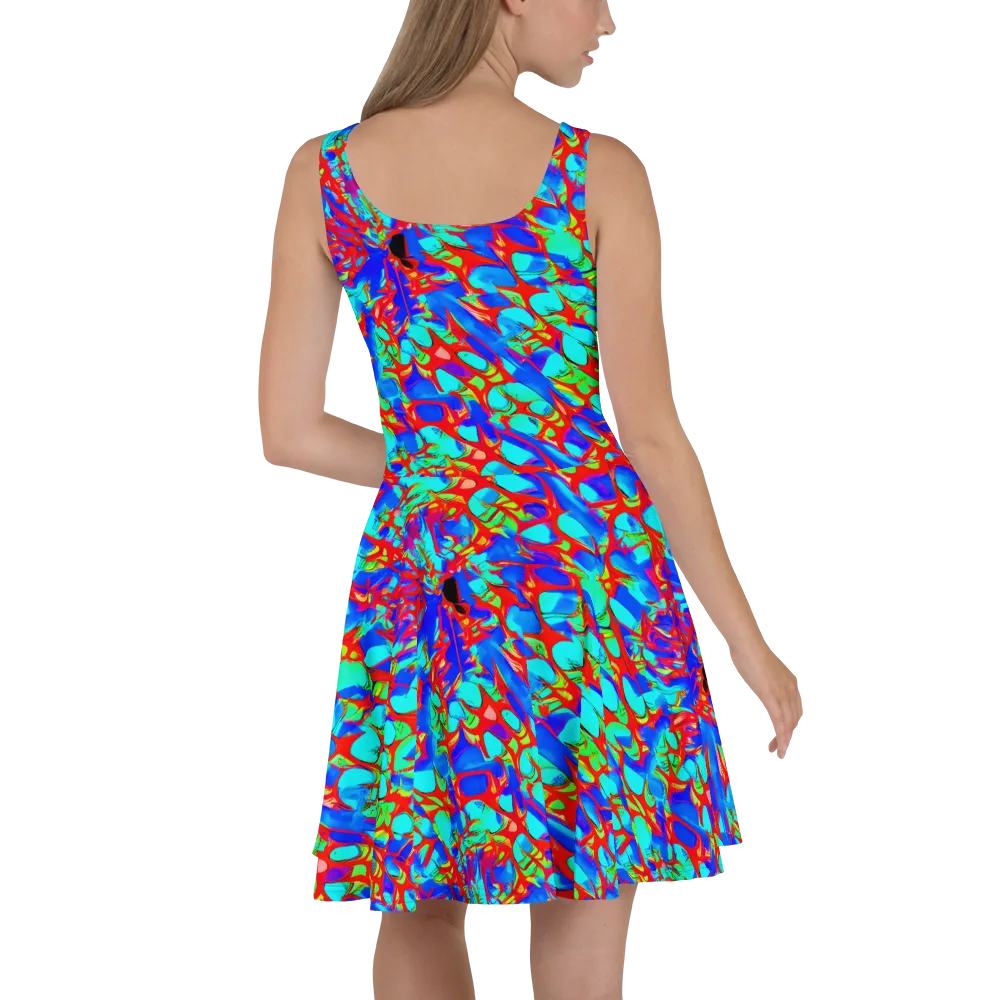 Sonic Prism on Skater Dress — Back