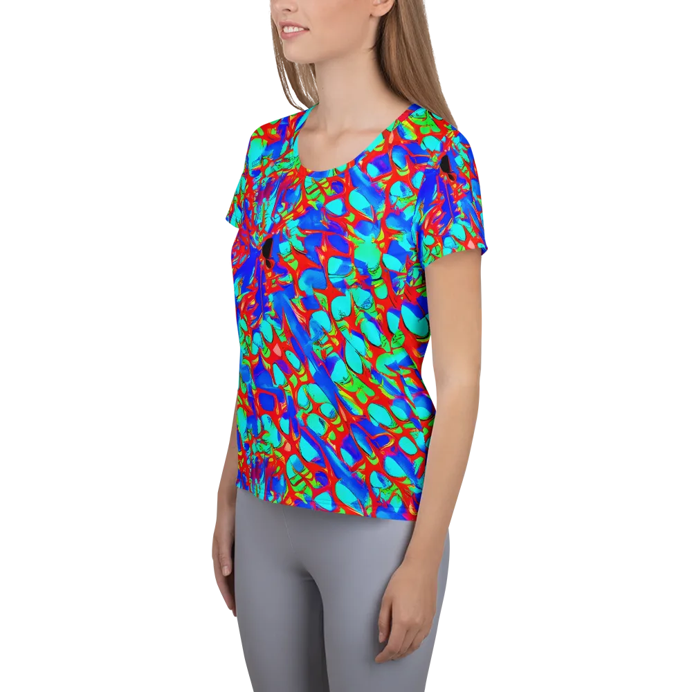Sonic Prism on Women's Athletic T-Shirt — Left