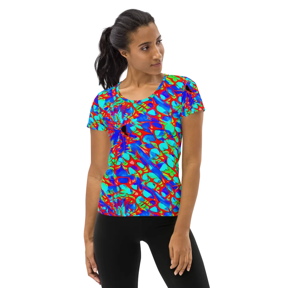 Sonic Prism on Women's Athletic T-Shirt — Front