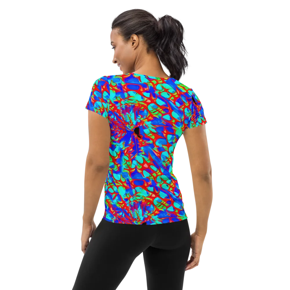 Sonic Prism on Women's Athletic T-Shirt — Back