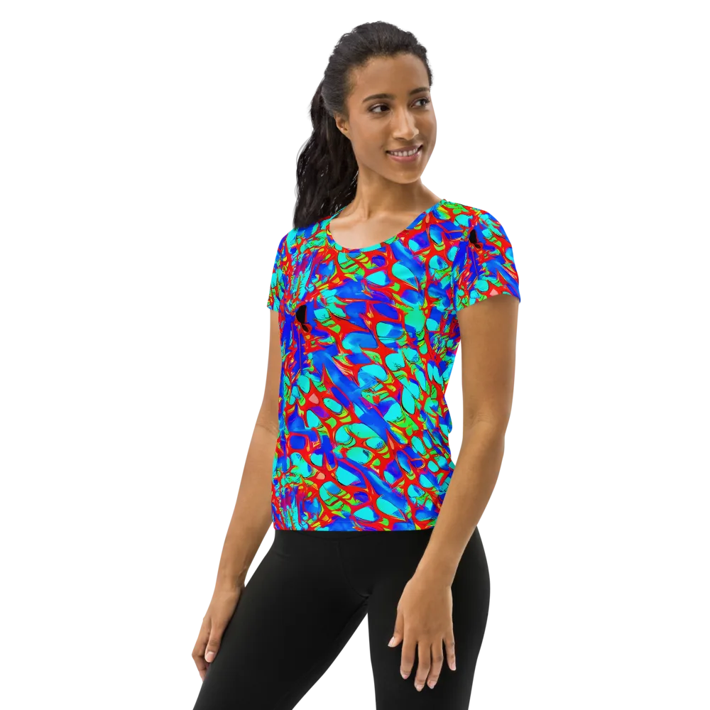 Sonic Prism on Women's Athletic T-Shirt — Left
