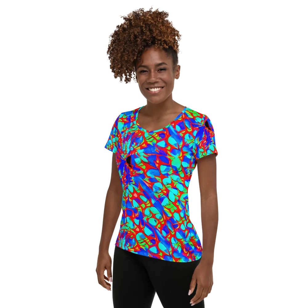 Sonic Prism on Women's Athletic T-Shirt — Left