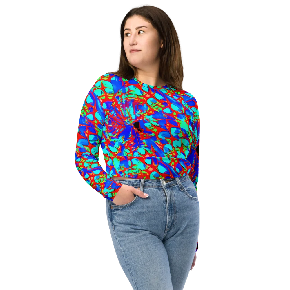 Sonic Prism on Long Sleeve Crop Top — Front