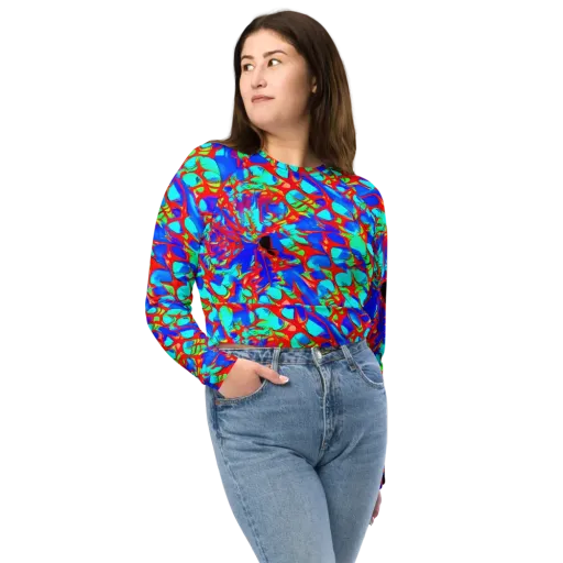 Sonic Prism on a Long Sleeve Crop Top