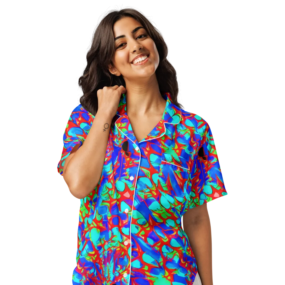 Sonic Prism on Women's Short Sleeve Pajama Top — Front