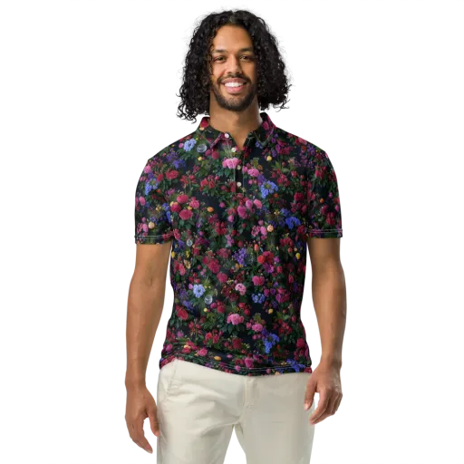 Velvet Eden on a Men's Slim Fit Polo Shirt