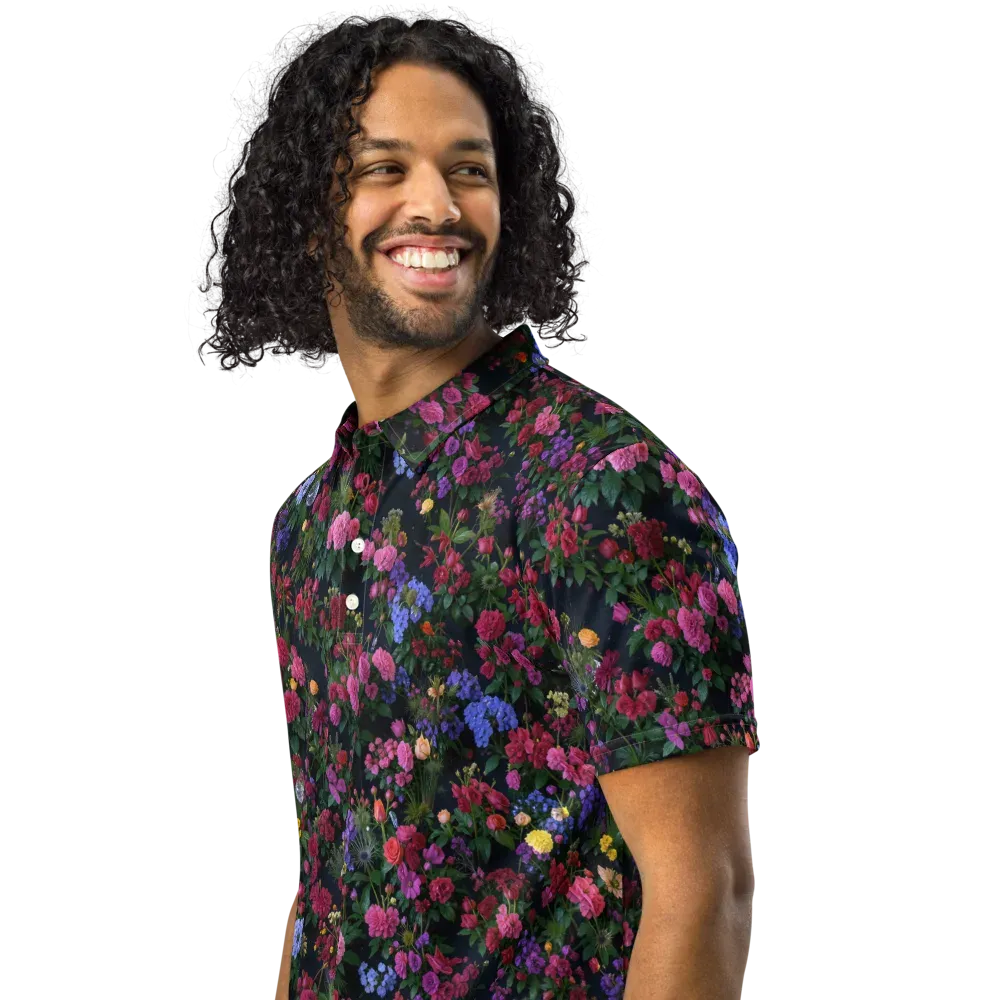 Velvet Eden on Men's Slim Fit Polo Shirt — Left Front