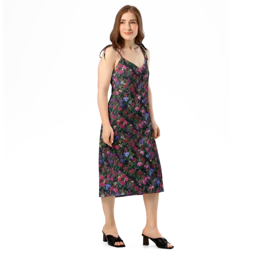 Velvet Eden on a Slip Dress