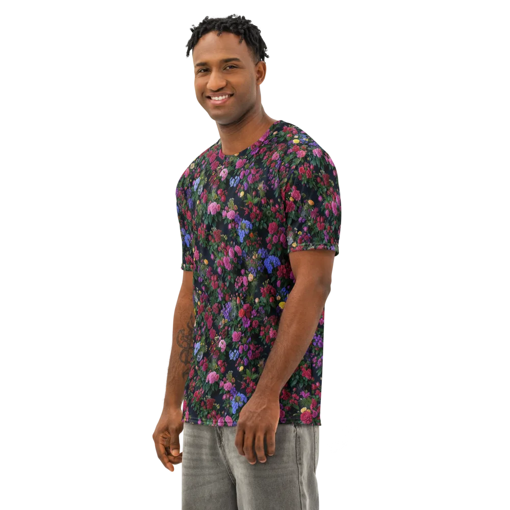 Velvet Eden on Men's Cotton Crew Neck T-Shirt — Left Front