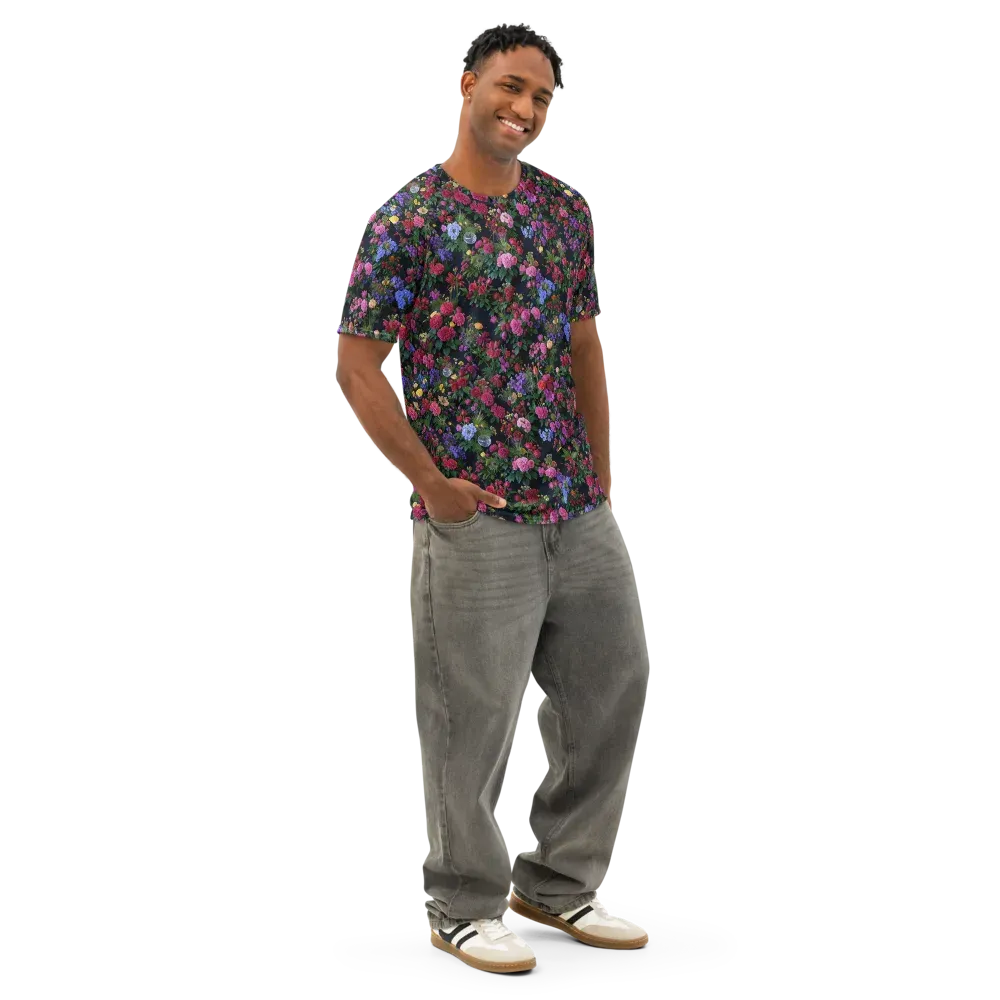 Velvet Eden on Men's Cotton Crew Neck T-Shirt — Right Front
