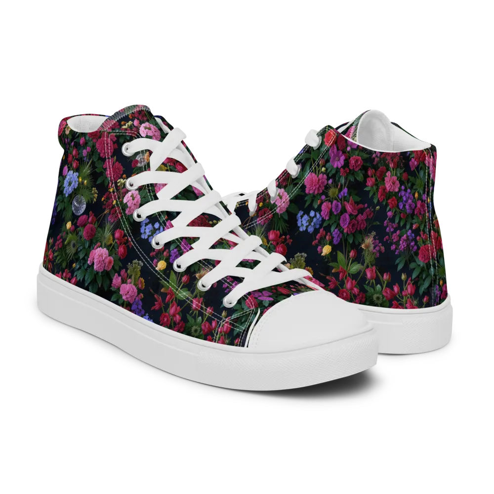 Velvet Eden on Men's High Top Canvas Shoes — Right