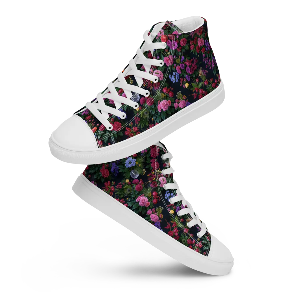 Velvet Eden on Men's High Top Canvas Shoes — Front