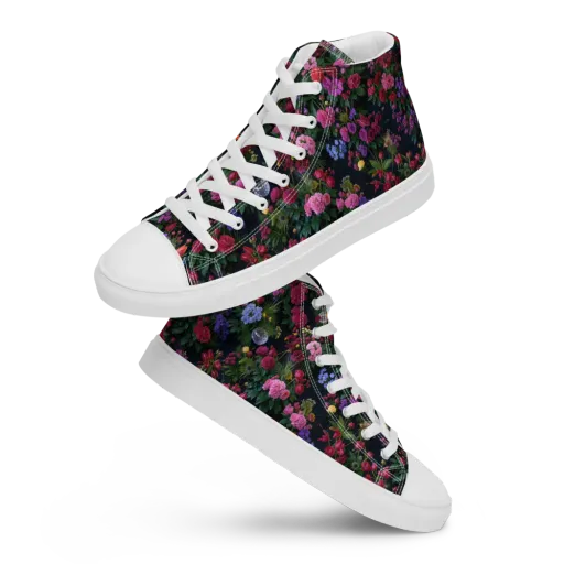 Velvet Eden on a Men's High Top Canvas Shoes