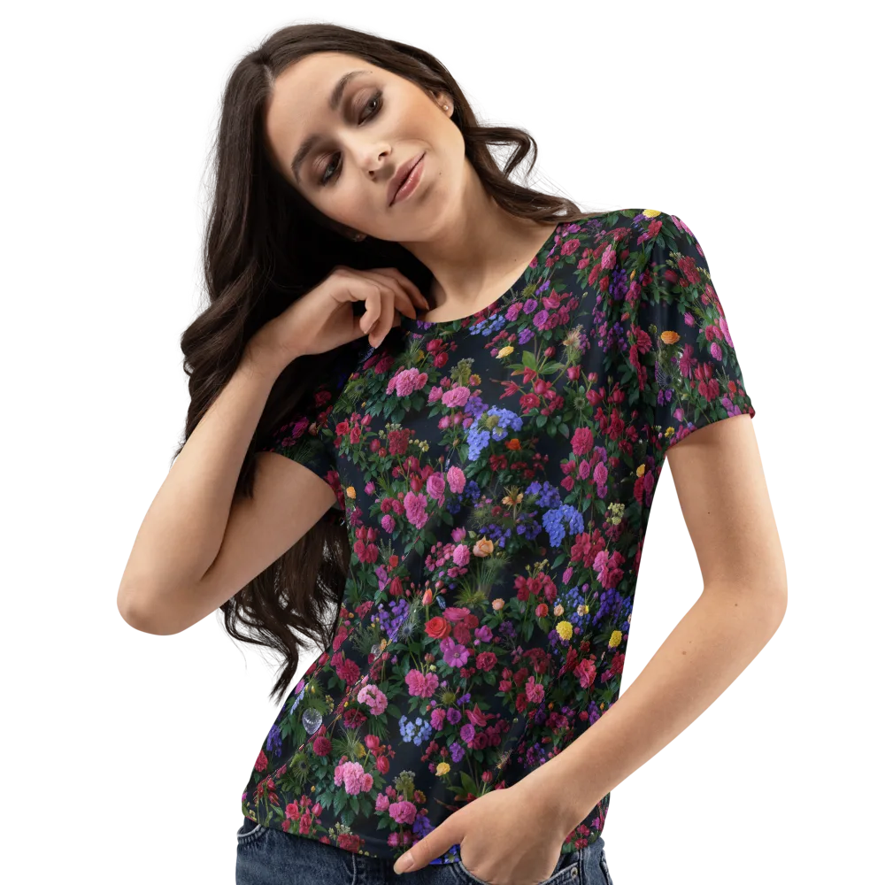 Velvet Eden on Women's Crew Neck T-Shirt — Left Front