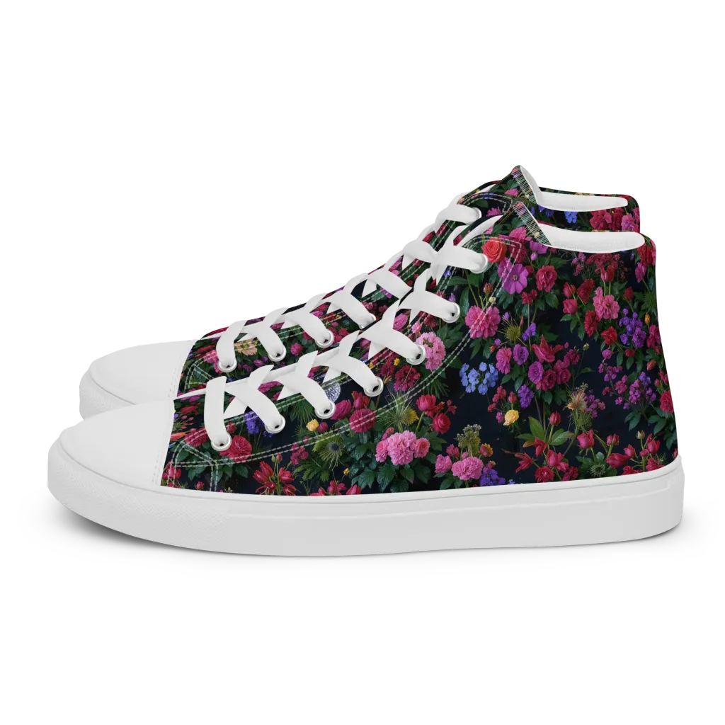 Velvet Eden on Women's High Top Canvas Shoes — Left