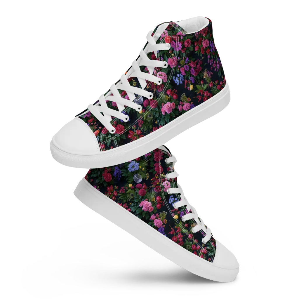 Velvet Eden on Women's High Top Canvas Shoes — Front